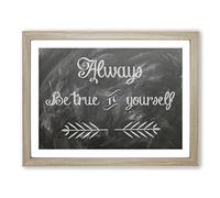 Sentiment Inspirational Quote No.3 Modern Framed Wall Art Print, Ready to Hang Picture for Living Room Bedroom Home Office Décor, Oak A3 (46 x 34 cm)