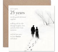 Sentimental 25th Anniversary Card, Celebrating 25 Years Side by Side
