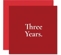 Sentimental 3rd Anniversary Card, Three Years Together, Countless Memories