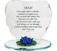 Sentimental Glass Plaque for Table Decoration - Heartwarming Gift with Meaningful Quote for Loved Ones, Perfect for Birthdays, Anniversaries, Weddings, and Special Occasions - Home Decor (Dad)