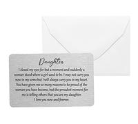 Sentimental Keepsake I Closed My Eyes Daughter Metal Wallet Card Wedding Graduation 18th 21st Gift