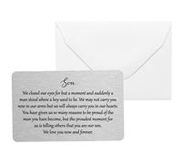 Sentimental Metal Wallet Card, Son Quote Keepsake Gift from Parents