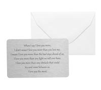 Sentimental Metal Wallet Card, When I Say I Love You Keepsake