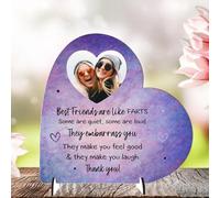 Sentimental Personalised Best Friend Freestanding Heart Plaques for Birthdays, Humorous Custom Friendship Plaque For Besties, Colleagues (Best Friends Are Like, MDF Wood - Small - 85mm x 80mm)