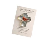 Sentimental Pocket Hug Keepsakes Card with Delicate Angeled Crosses Art Thoughtful Reminder of Love and Hope Inspirational Pocket Tokens