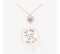 Sentiments Best Mum Engraved Heart Pendant 13788