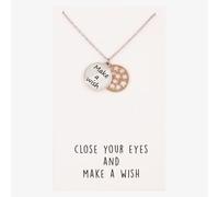 Sentiments Close Your Eyes and Make A Wish Two-Tone Pendant 18517