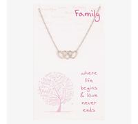 Sentiments Family Triple Intertwined Heart Necklace 16665