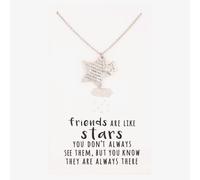 Sentiments Good Friends Engraved Star Pendant 18383