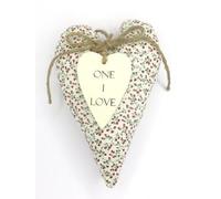 Sentiments Hanging Heart Cushion One I Love