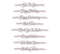Sentiments Happy Birthday Just for You Best Wishes Thank You Congratulations Clear Stamps for Card Making Decoration and DIY Scrapbooking
