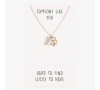 Sentiments Hard To Find Lucky To Have Clover Two-Tone Pendant 18551