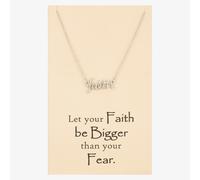Sentiments Let Your Faith Be Bigger Than Your Fear Necklet 15296