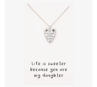 Sentiments Life Is Sweeter Daughter Heart Pendant 11408