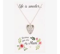 Sentiments Life Is Sweeter Mum Heart Pendant 11150