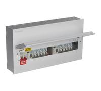 Sentinel | 20 Module Fully Loaded MCB & RCCB Board | 100A Main Switch | 2x Type A 80A RCCBs | 10 MCBs