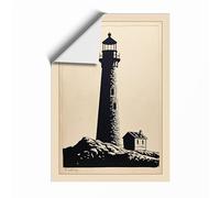Sentinel by the Shore Coastal Unframed Wall Art Print A3 (42×29.7cm), Wall Decor for Living Room, Bedroom, Office & Home, Art Gift