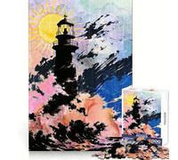 Sentinel of The Storm Jigsaw Puzzles 1000 Pieces for Adults Brain Skill Stress Release Exact Edge Wall Art Decor (50x75cm)
