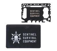 Sentinel Survival Equipment - 46 in 1 Every day carry Multitool | Stainless Steel Multipurpose Tool | Wallet sized tactical equipment | Compact Readiness Gear | Pocket toolbox