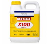 Sentinel X100 Inhibitor 1L Central Heating System Protector - Boiler & Radiator Corrosion, Rust, Limescale & Sludge Prevention Treatment - pH Neutral, Treats Up to 100 litres - Hanicks