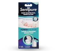Sentipure® Nappy Bin odor filter - absorbs bad smells, dangerous ammonia gases, ultra absorbent, compatible with common diaper pails:Tommee Tippee,Angelcare, Rotho,Ubbi,Korbell; 3x filter for 30 days