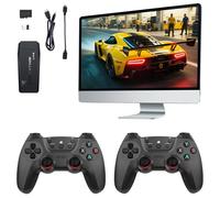 Sentk Wireless Retro Video Game Console - Plug & Play TV Video Gaming Stick，8K HDMI Output, 64G TV Game Stick, Dual 2.4G Wireless Controllers, Retro Games Console Handheld Emulator Controllers-Black