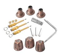 SENTO Bath and Shower 3 Handle Bath Cladding Set for Price Pfister Taps Bath Shower Easy Installation Heavy Duty Metal Antique Copper