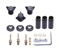 SENTO Bath and Shower 3 Handles Bath Cladding Set for Sayco Fittings Bath Shower, 9B-3H, 9B-3C, 9B-5D, Easy Installation, Heavy Duty Metal, Matte Black