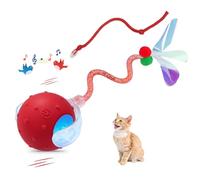 Sentoo Interactive Cat Toys for Indoor Cats,Chirping Cat Ball Toy with 2 Replaceable Tails,Automatic Cat Toy for Bored Indoor Adult Cats and Kittens,Motion Activated Cat Toys Interactive