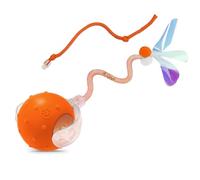 Sentoo Interactive Cat Toys for Indoor Cats,Chirping Cat Ball Toy with 2 Replaceable Tails,Rechargeable Cat Toy for Bored Indoor Adult Cats and Kittens,Motion Activated Cat Toys Interactive(Orange)