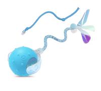 Sentoo Interactive Cat Toys for Indoor Cats,Chirping Cat Ball Toy with 2 Replaceable Tails,Rechargeable Cat Toy for Bored Indoor Adult Cats and Kittens,Motion Activated Cat Toys Interactive(Blue)