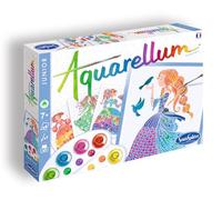 Sentosphère Painting by Numbers Kit Aquarellum Junior Flower Princesses Turquoise