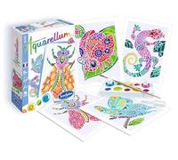 Sentosphère 3906007 Aquarum Mini Watercolour Painting Set for Children, Insect Mandala Motif, DIY Creative Set, Craft Set, Painting Set from 6 Years