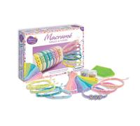 Sentosphère - Macrame Pearls & Flowers - Creative Set for Children from 8 Years Old - Creates 14 Colourful Bracelets with Macrame Threads and Golden Beads for a Unique and Personalized Look - 80003