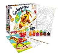 Sentosphere Sentosphère Colorizzy 3904506 Painting by Numbers Painting Set for Children Horses Craft Kit Creative Set DIY Multi