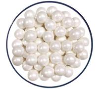 Sentovac 14mm White Pearl Sprinkles Large Edible Cake Decorating Sugar Candy Cookie Cake Cupcake Topper Ice Cream Baking Decorations Halloween Christmas Valentines Wedding Supplies