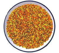 Sentovac Autumn Nonpareils Sprinkles Edible Fall 2mm Mini Peals Orange Sprinkle Harvest Season for Cake Decorating Sugar Candy Cookie Cupcake Topper Baking Decorations Thankgiving Halloween Supplies