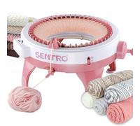 Sentro Knitting Machine, 48 Needles Knitting Loom Machine with Row Counter, Knitting Board Rotating Double Knit Loom Machine Kit