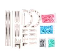 Sentro Knitting Machine - Portable Lightweight Fine Gauge for Sweaters Hats Scarves and More - Manual Weaving Craft Kit with Multi-Function Knit Tool - Easy-to-Use Plastic Knitting Board for Adults