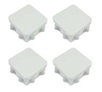 Sentry CCTV IP65 Waterproof Junction Box 85×85×50 mm Pack of 4 - ABS Square Electrical Enclosure Terminal Box with Cable Glands Indoor & Outdoor Weatherproof Project Box