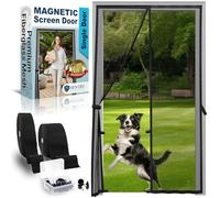 Sentry Screens Fiberglass Mesh Magnetic Door Screen - Self-Closing Door Net Screen with Magnet Closures, Reinforced Edges - Door Mesh Available in 5 Colors & Many Sizes - Magnetic Screen Door by