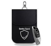 Sentry Signal Faraday Pouch For Keyless Cars - Premium Oxford Material With Keychain Tether - Car Key Signal Blocker Bag - Vehicle Theft Protection - Single