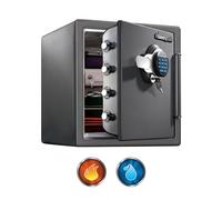 SentrySafe Waterproof and Fireproof Alloy Steel Digital Safe Box for Home with Code Button Keypad, 1.23 Cubic Feet, 17.8 x 16.3 x 19.3 Inches (exterior), SFW123GDC