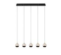 Lucide Sentubal 5 Light LED Bar Ceiling Pendant In Black Finish