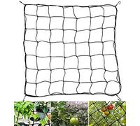 Senua Elastic Trellis for Grow Tent 100 x 100-120 x 120 cm Plant Support Scrog Net, Hydroponic Grow Room Scrog Net, Universal Heavy Duty Trellis Net with Steel Hooks