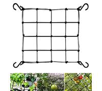 Senua Elastic Trellis for Grow Tent 50 x 50 cm - 60 x 60 cm Plant Support Scrog Net, Hydroponic Grow Room Scrog Net, Universal Heavy Duty Trellis Net with Steel Hooks