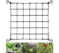 Senua Elastic Trellis for Grow Tent 70 x 70-80 x 80 cm Plant Support Scrog Net, Hydroponic Grow Room Scrog Net, Universal Heavy Duty Trellis Net with Steel Hooks