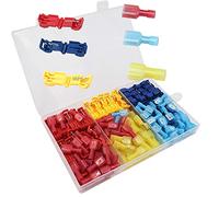 senvenelec 130Pcs (65 Pairs) Advanced t-Tap Line Terminal, Self-Exfoliating Quick Connector Cable Connector and Fully Insulated Male Spade Terminal Connector Kit - Red 50pcs, Blue 50pcs, Yellow 30pcs