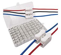 senvenelec 63Pcs 10A, Quick Connector Spring Connector,Cable Clamp Terminal Block Connector, Lighting, Power and Automotive Wiring Connection CH2-56, CH3-7.