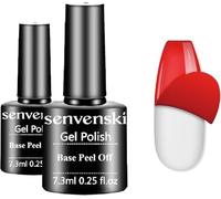 Senvenski Peel Off Gel Base Coat for Gel Nail Polish, Peelable Removal Peely Clear Foundation for Use with UV LED Nail Lamp (TB004)